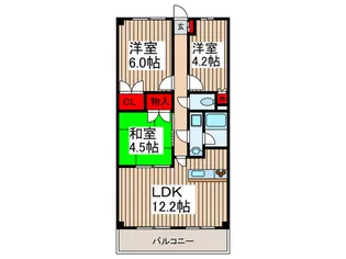 第15藤島マンション【4階】の間取り