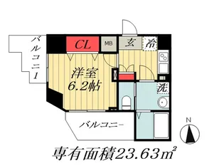 千葉県船橋市本中山1【マンション】の間取り