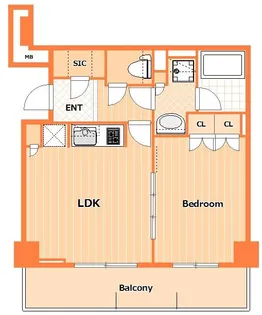 パークアクシス横濱大通り公園【6階】の間取り