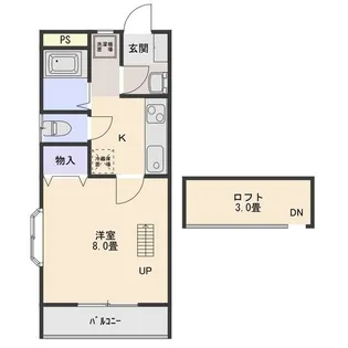 堤ハイツII【1階】の間取り