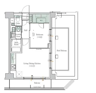 ワンルーフレジデンス新御徒町【12階】の間取り