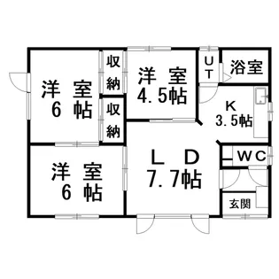北海道釧路市光陽町【一戸建】の間取り