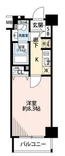 東京都中央区日本橋浜町2【マンション】の間取り