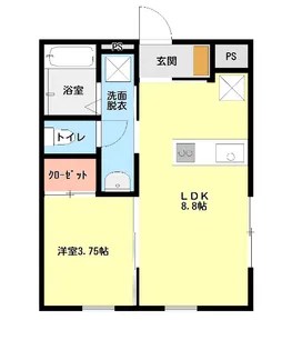 URBANBRANCH鳥屋野南A【1階】の間取り