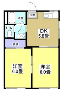 メゾン谷上B【2階】の間取り