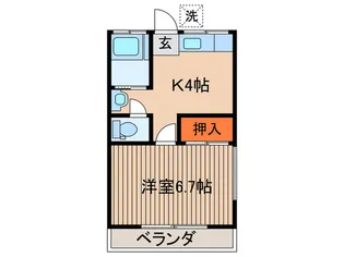 尾崎コ-ポ【2階】の間取り