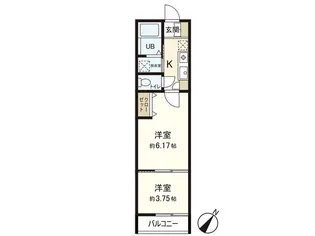 Azul八木山I【2階】の間取り