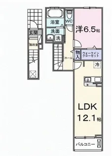 滋賀県甲賀市甲南町野尻【アパート】の間取り