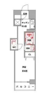 アルテール勝どき【6階】の間取り
