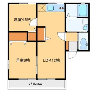 アトレイユA【1階】の間取り