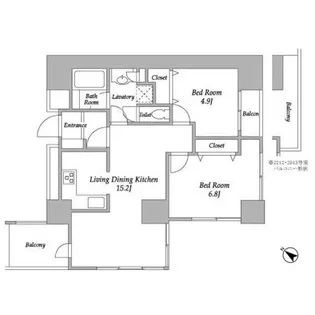 プラザタワー勝どき【17階】の間取り