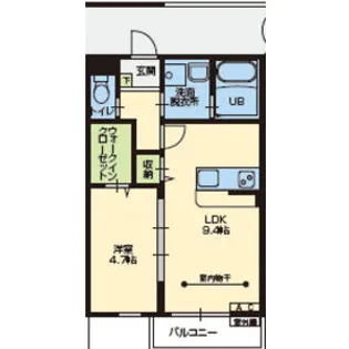 【新築】ニュースカイタウンB棟【3階】の間取り