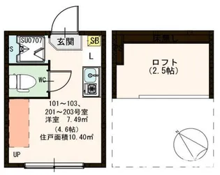 ハーモニーテラス板橋【2階】の間取り