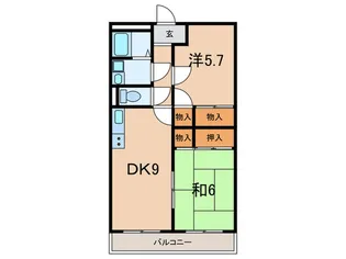 ラフェスタ二見【3階】の間取り