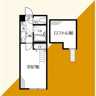 ラシャンス元橋本【2階】の間取り