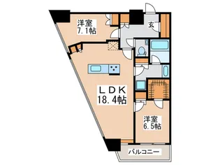 コンフォリア新宿イーストサイドタワー【11階】の間取り