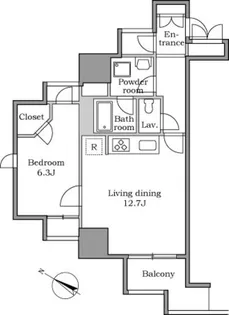 レジディア中延【8階】の間取り
