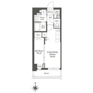 クレストコート白金高輪【4階】の間取り