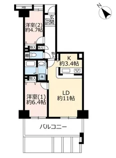 UR幕張ベイタウンミラリオ【2階】の間取り