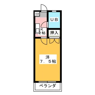ユニブフロント115【1階】の間取り