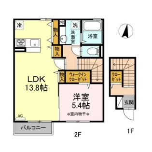 長野県長野市大字稲葉【アパート】の間取り