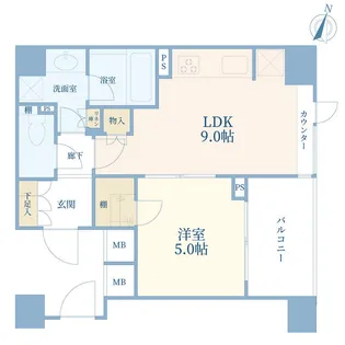 パークホームズ三軒茶屋アーバンレジデンス【6階】の間取り