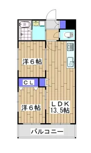 カサグランデ嵯峨野【1階】の間取り