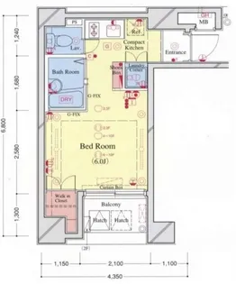 シンシア銀座EAST【8階】の間取り