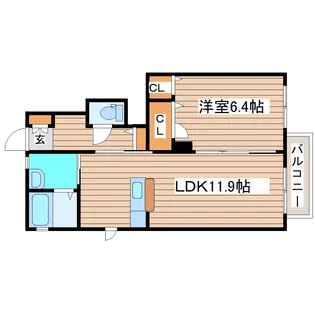 スワンヒルズ【1階】の間取り
