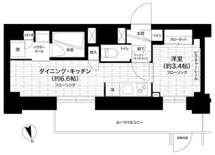 グランドコンシェルジュ練馬中村橋アジールコート【4階】の間取り