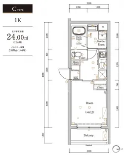 スカイコートソレア新丸子【3階】の間取り