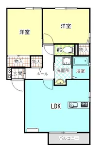 ミレニアムK2 B棟【1階】の間取り