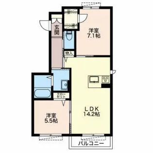 サンビレッジ大谷【2階】の間取り