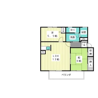 ディアス香流【1階】の間取り
