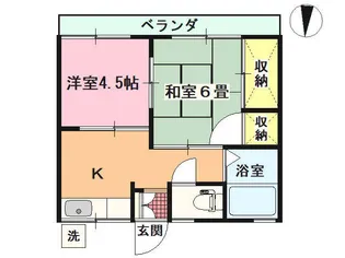 シティハイム白樺【2階】の間取り