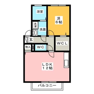 カメリアI【2階】の間取り