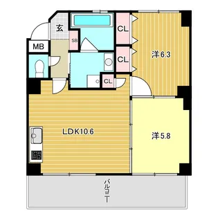 SempreVita南甲子園【2階】の間取り
