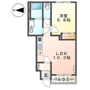 リヴィエールピア【1階】の間取り