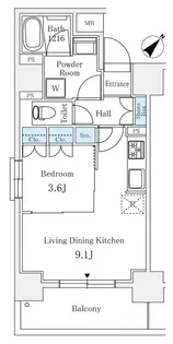 サンライズ茅場町【11階】の間取り