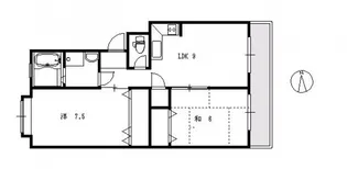 新宅第1マンション【2階】の間取り