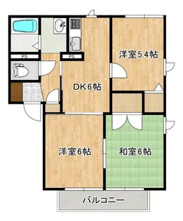 ジュネスコグレA【2階】の間取り