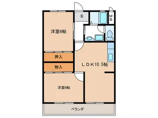 アメニティ-パ-ク柳下【3階】の間取り