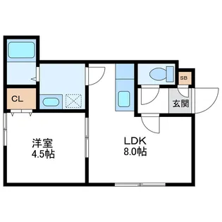 コーポ向日葵【1階】の間取り