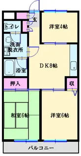 パレス木の間【4階】の間取り