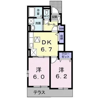 メゾンドベル【1階】の間取り