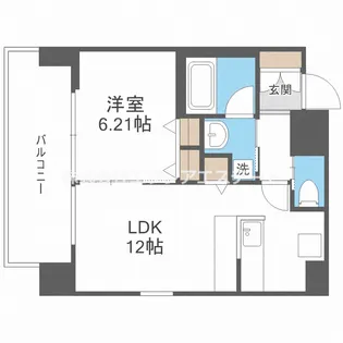 プレジオ天神橋II【8階】の間取り