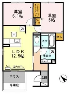 ソレイユ【1階】の間取り
