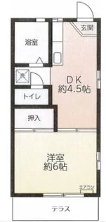 コートヴィレッジ山手【1階】の間取り