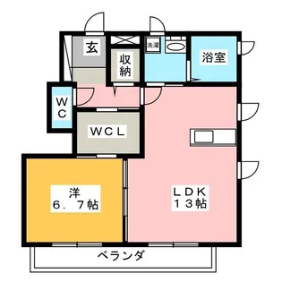 クレメントハイムII【1階】の間取り