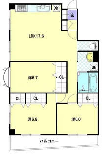 シャル夢館白鳥【3階】の間取り